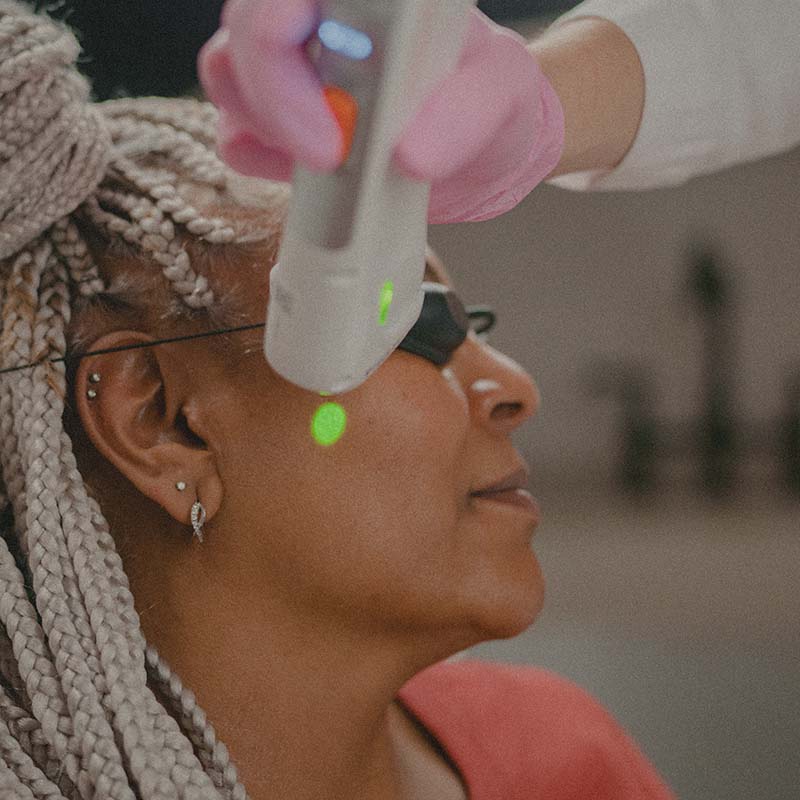 Woman receiving Skin Corrective Treatments at Honey Skincare Studio Med Spa Arlington Virginia