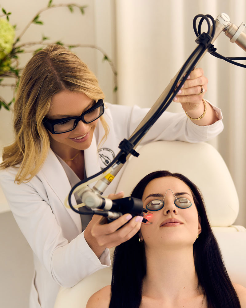 woman getting skin treatment at a med spa in Arlington, VA